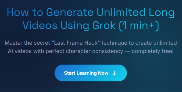 How to Generate Unlimited Long Videos Using Grok (1 min+)