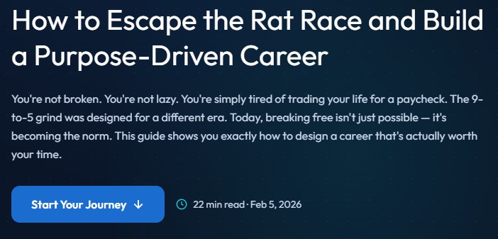 How to Escape the “Rat Race” and Build a Purpose-Driven Career